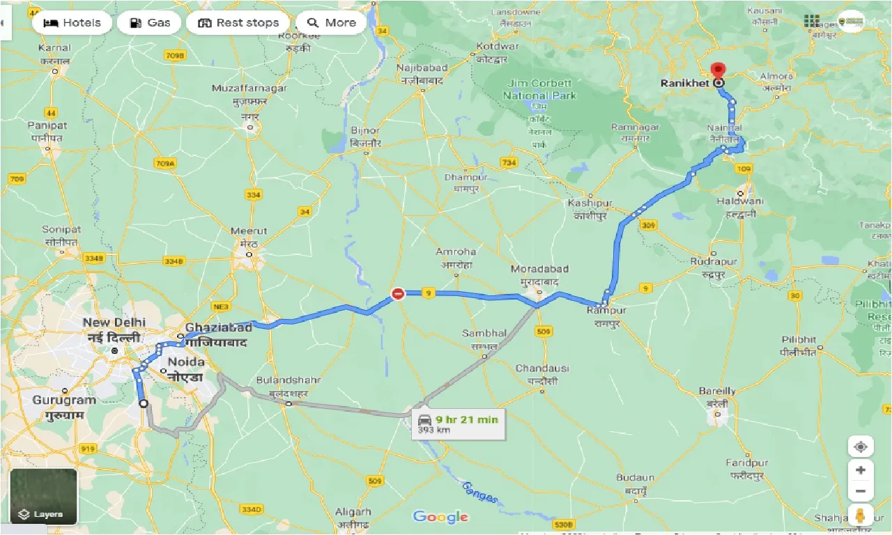 faridabad-to-ranikhet-round-trip