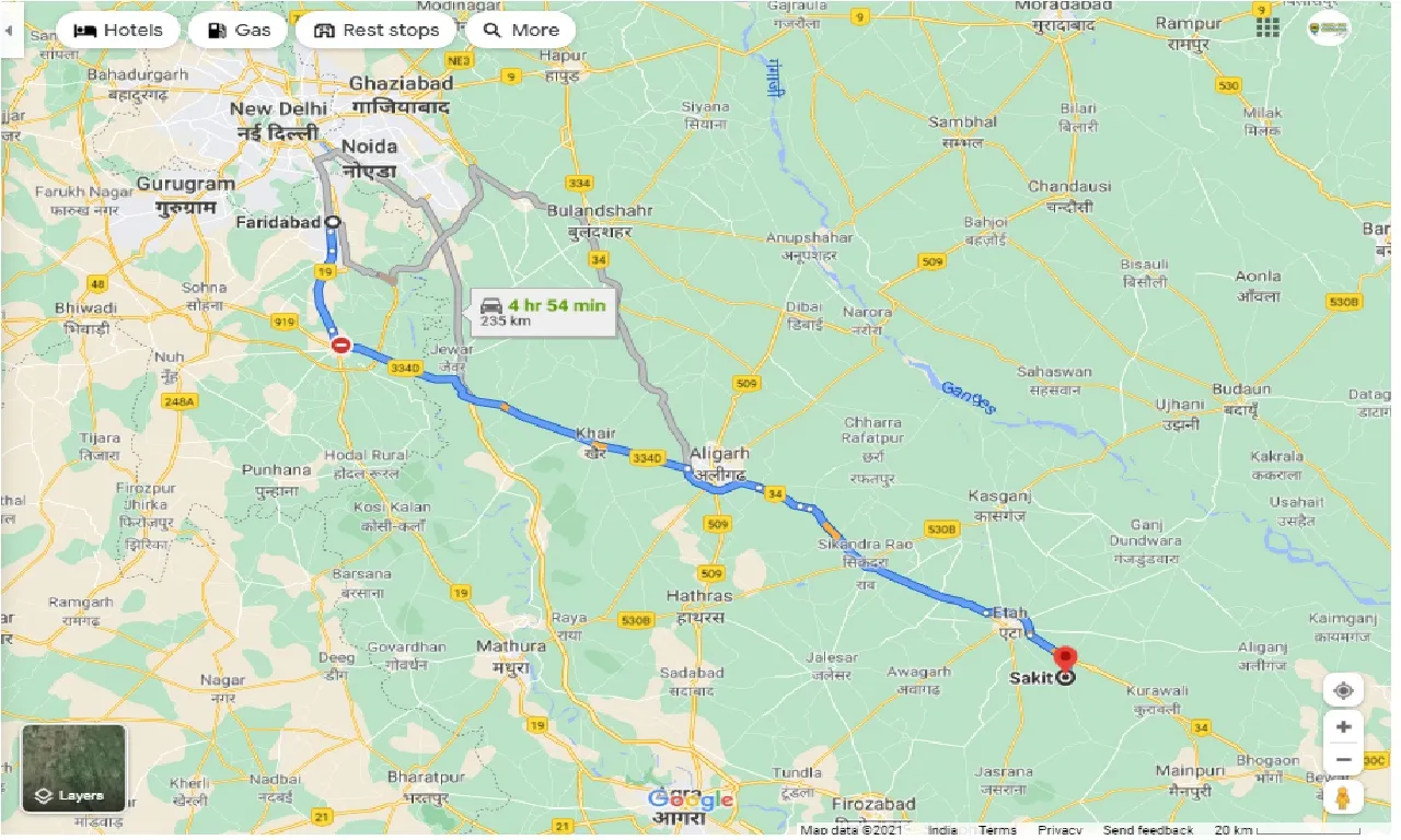 faridabad-to-sakit-one-way