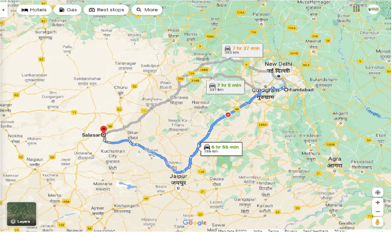 Faridabad To Salasar One Way faridabad-to-salasar-one-way