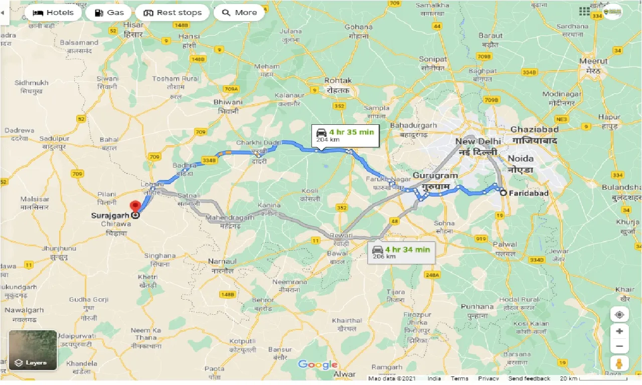 faridabad-to-surajgarh-round-trip