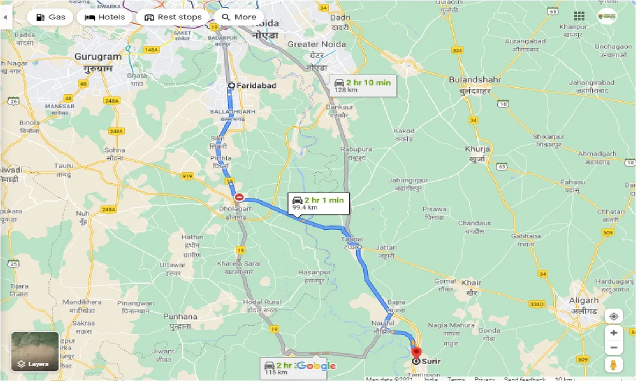 faridabad-to-surir-round-trip