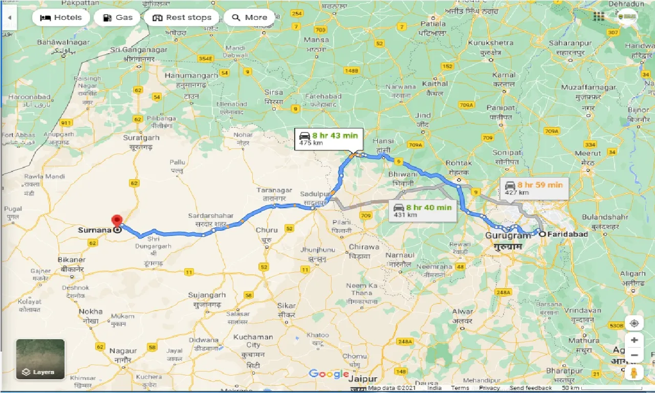 faridabad-to-surnana-one-way