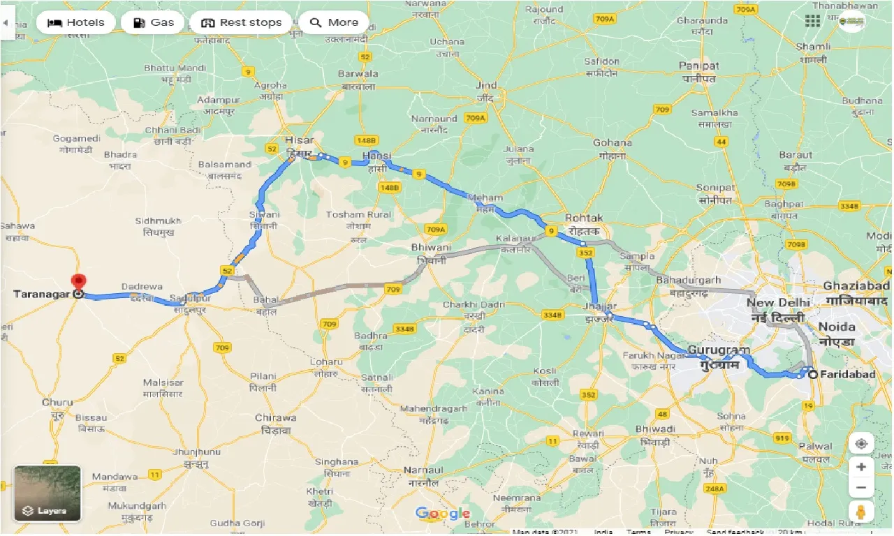 faridabad-to-taranagar-round-trip