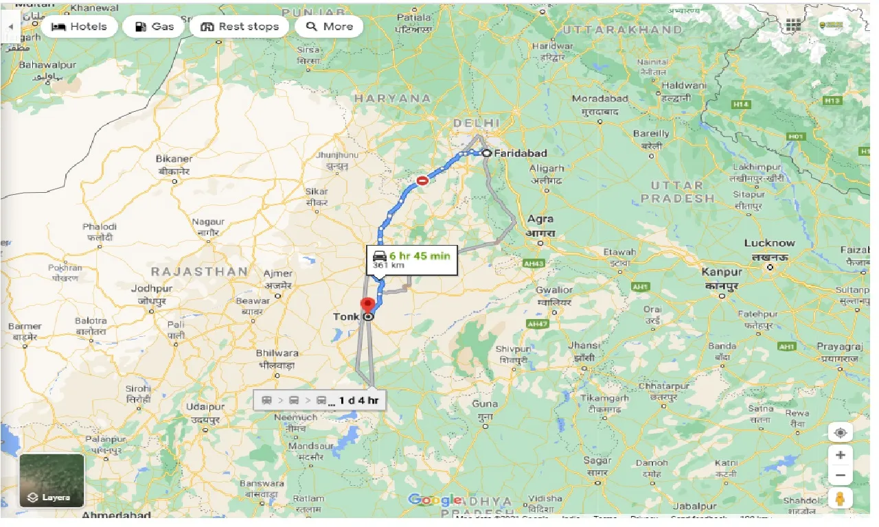 faridabad-to-tonk-round-trip