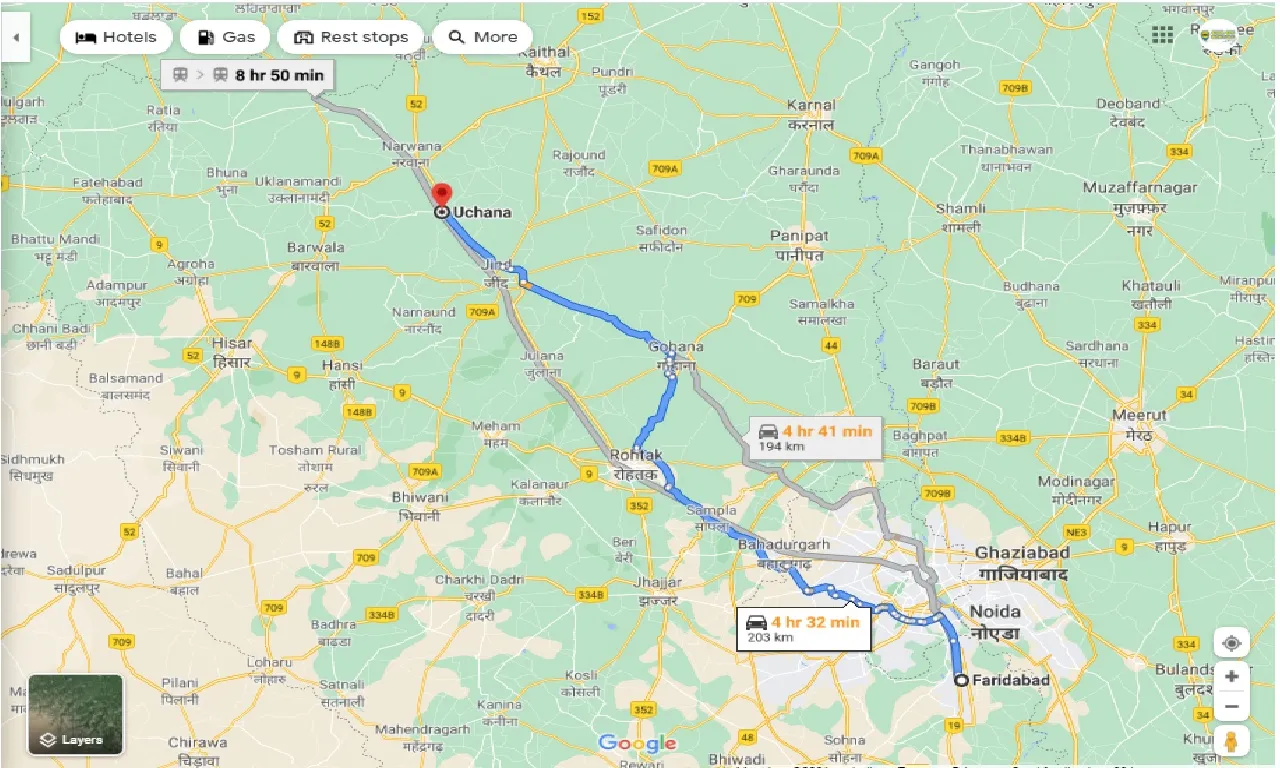 faridabad-to-uchana-round-trip