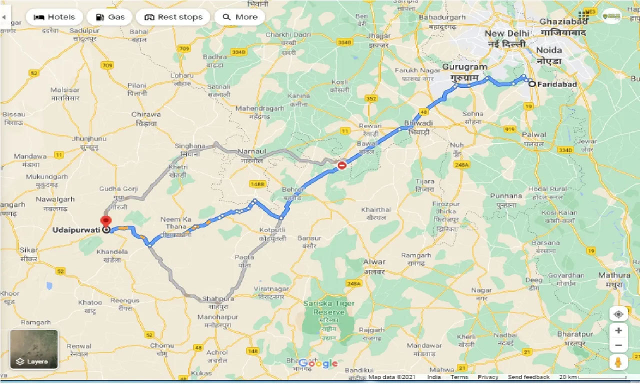 faridabad-to-udaipurwati-round-trip
