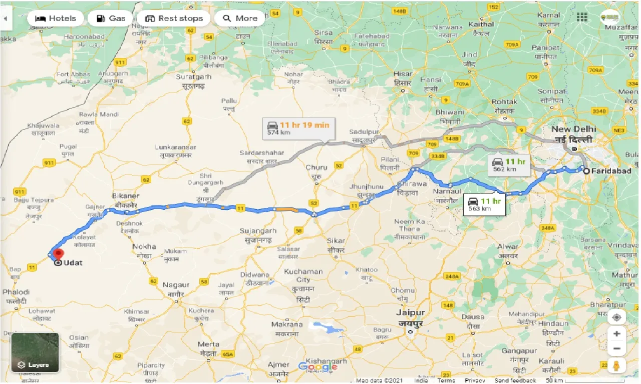 faridabad-to-udat-round-trip