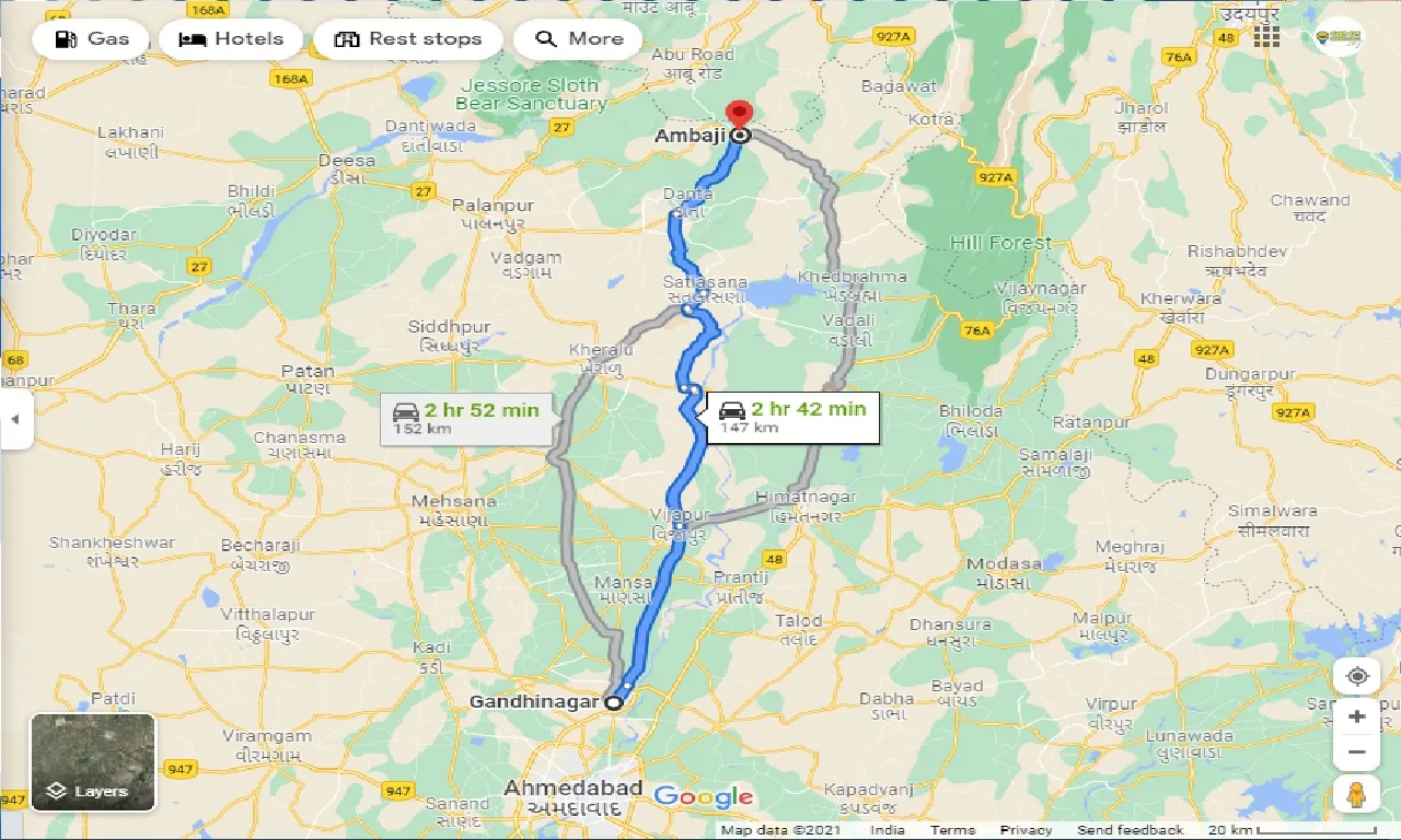 gandhinagar-to-ambaji-round-trip