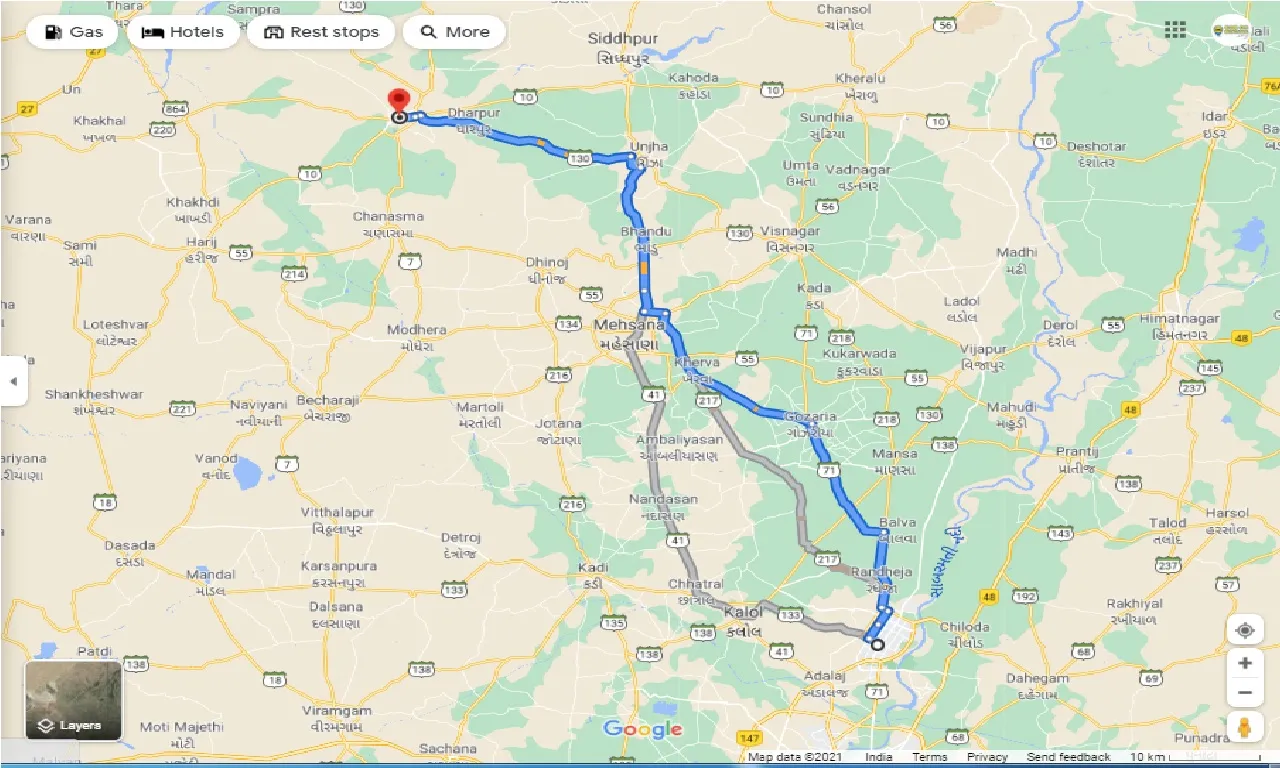 gandhinagar-to-patan-one-way