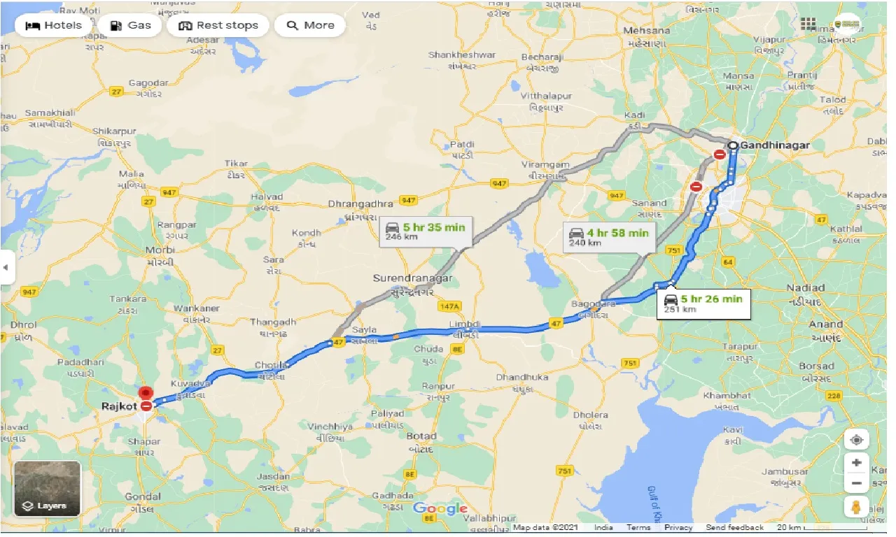 gandhinagar-to-rajkot-one-way