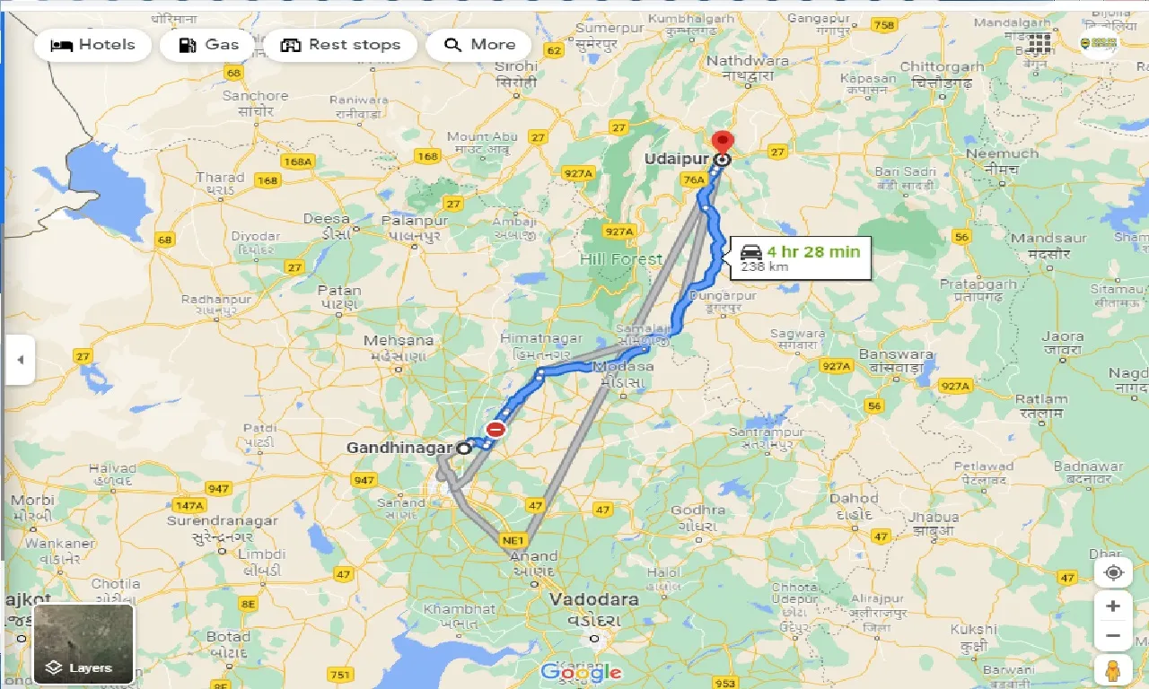 gandhinagar-to-udaipur-round-trip