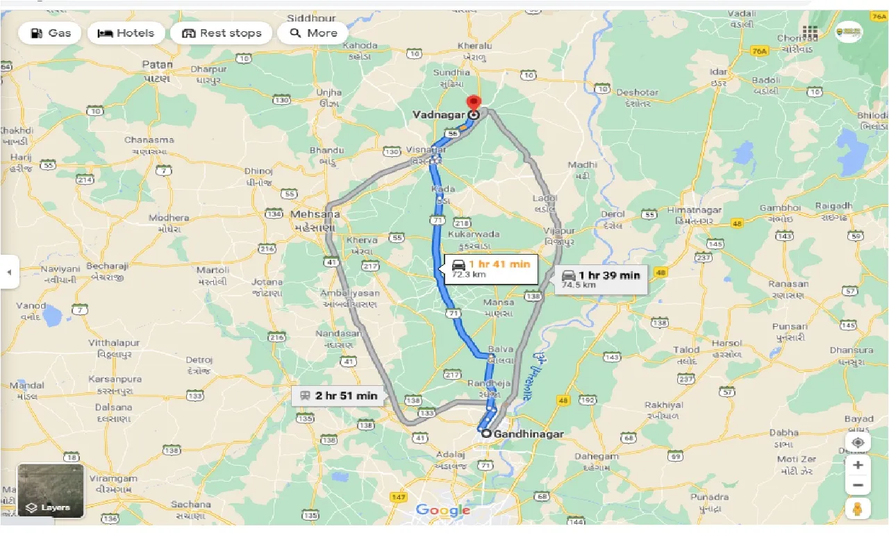 gandhinagar-to-vadnagar-one-way
