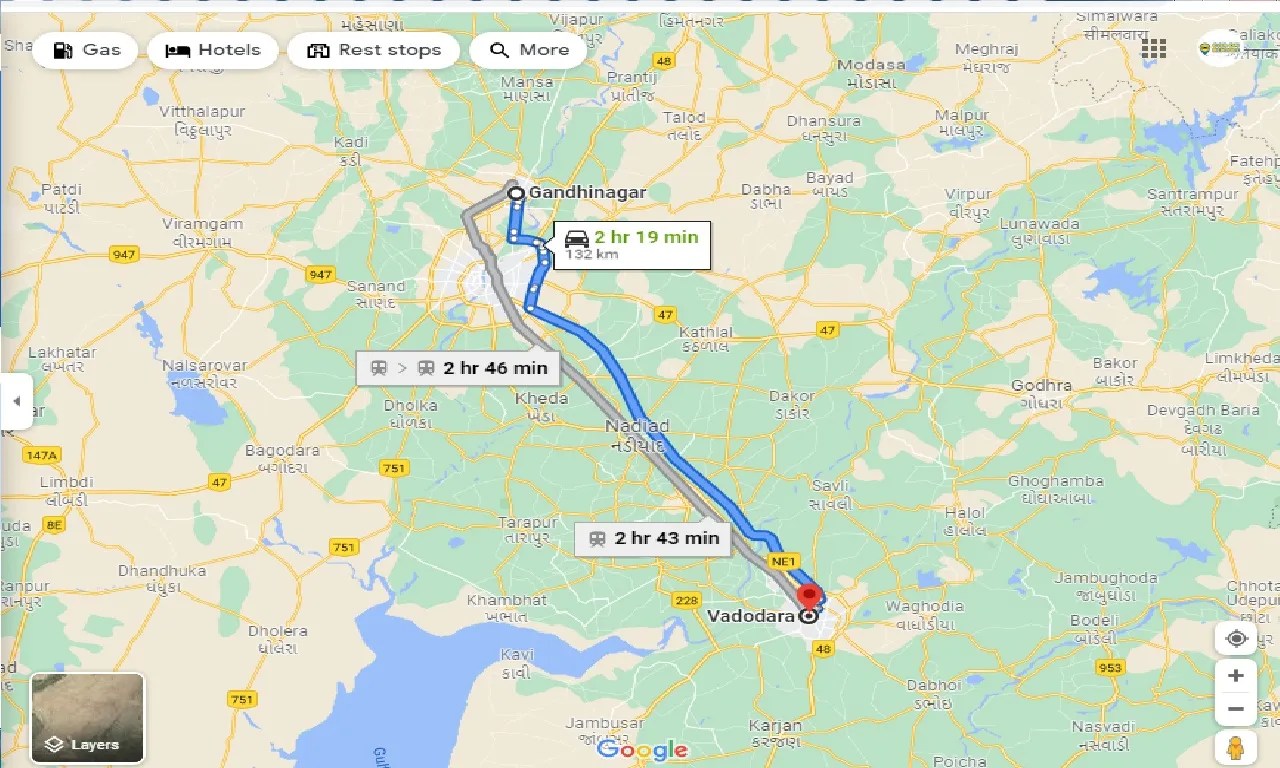 gandhinagar-to-vadodara-one-way