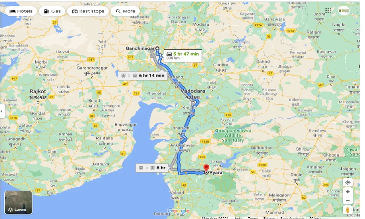 gandhinagar-to-vyara-one-way