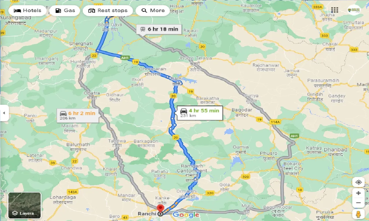 gaya-to-ranchi-one-way
