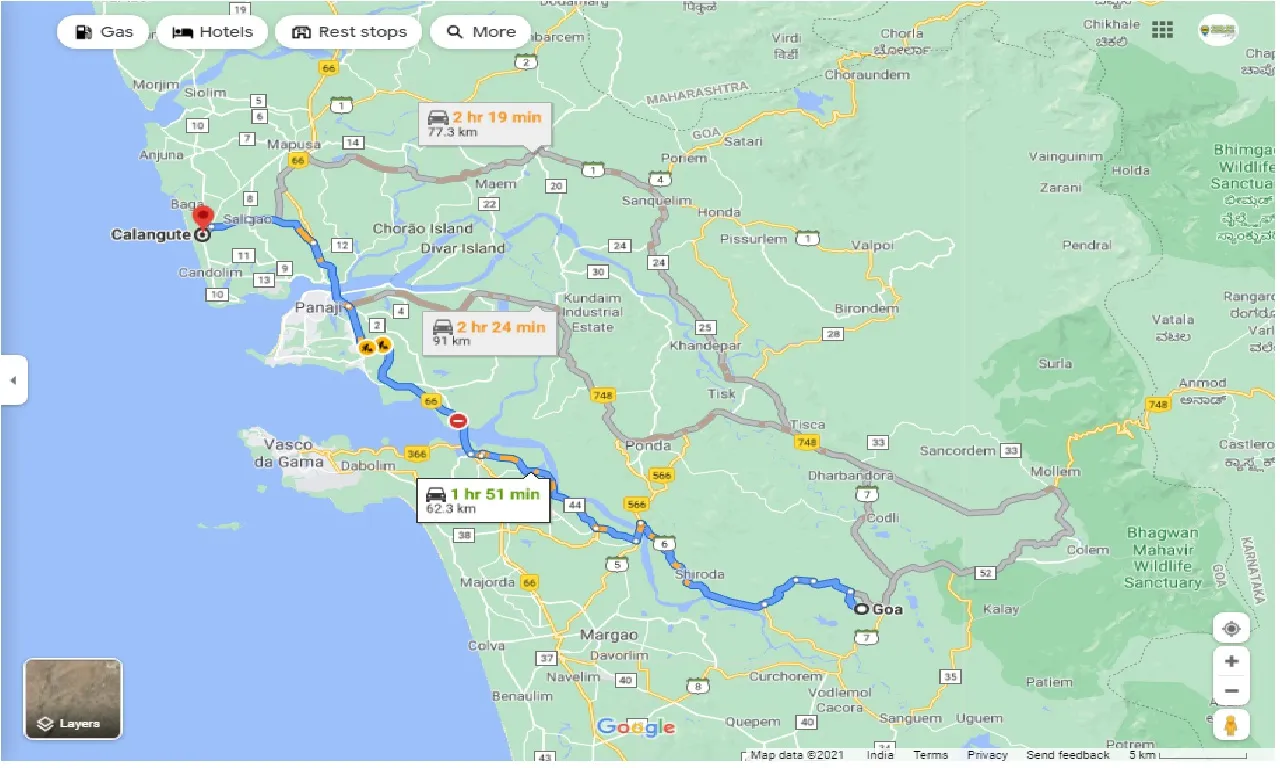 goa-to-calangute-one-way