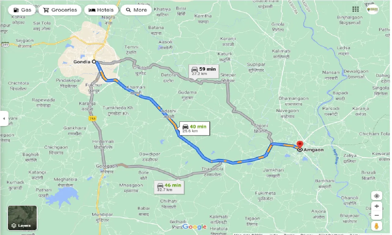 gondia-to-amgaon-one-way