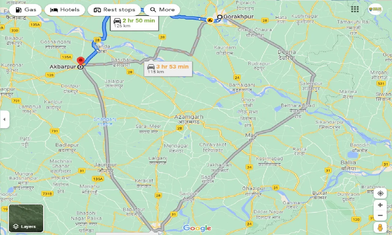 gorakhpur-to-akbarpur-taxi