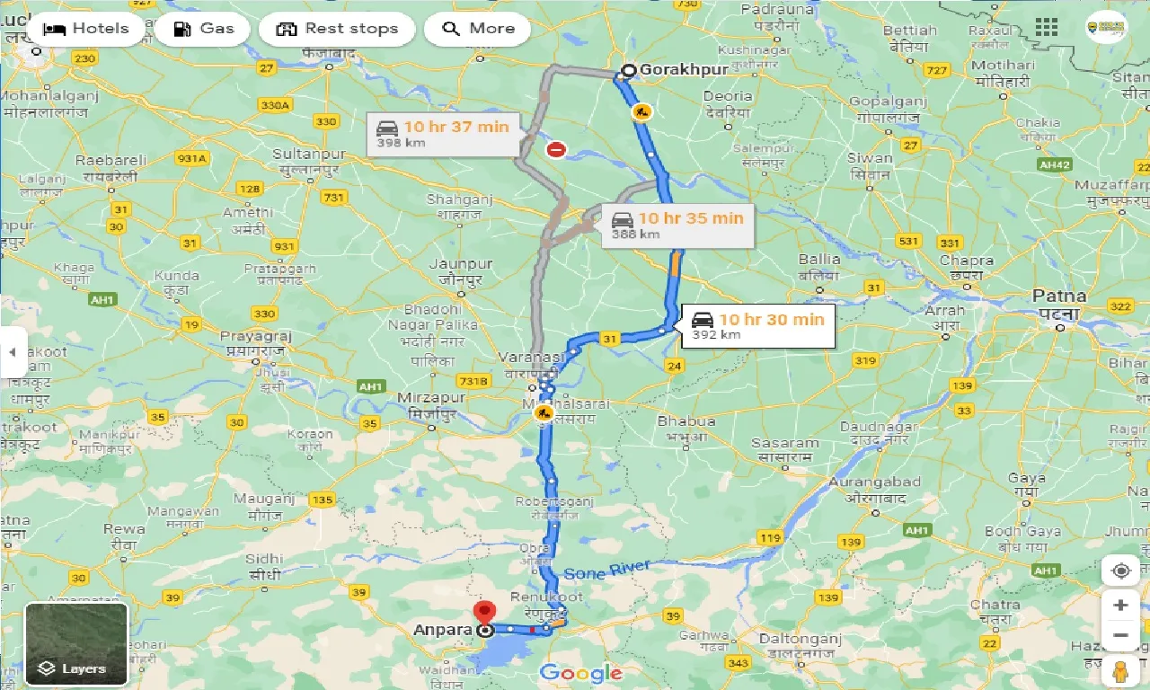 gorakhpur-to-anpara-taxi