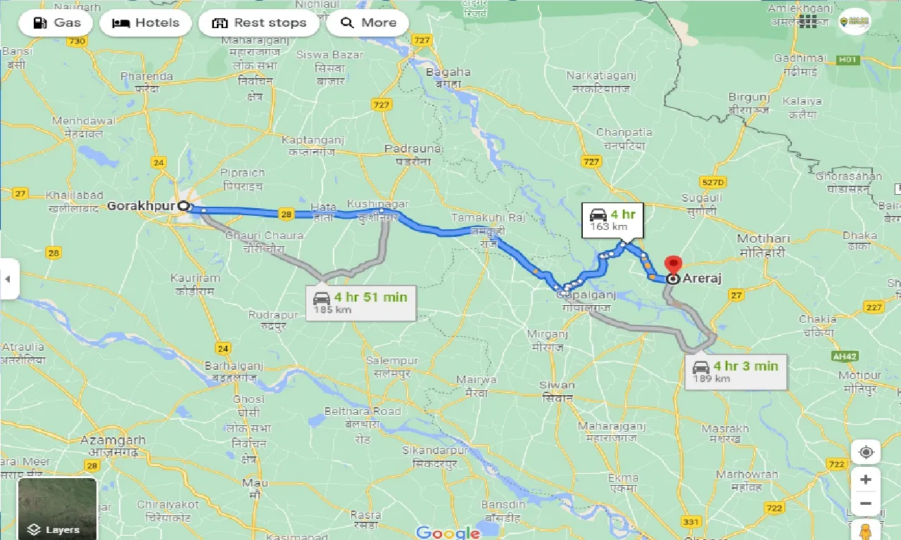 gorakhpur-to-areraj-taxi