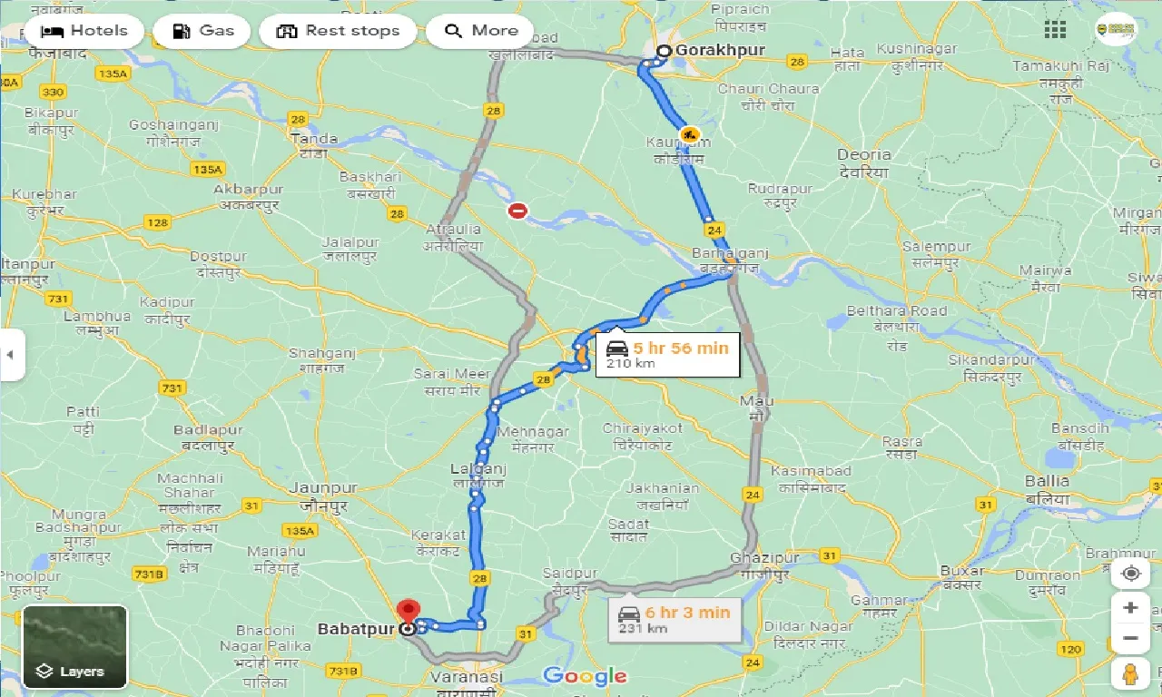 gorakhpur-to-babatpur-one-way