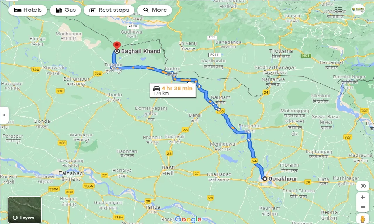 gorakhpur-to-baghail-khand-taxi