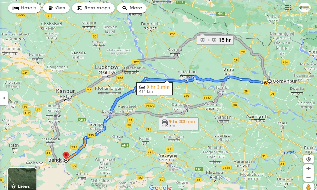 gorakhpur-to-banda-taxi