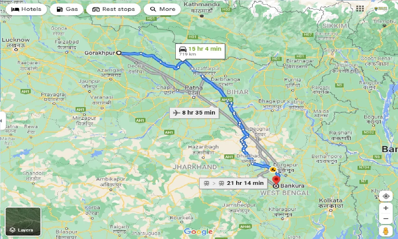 gorakhpur-to-bankura-taxi