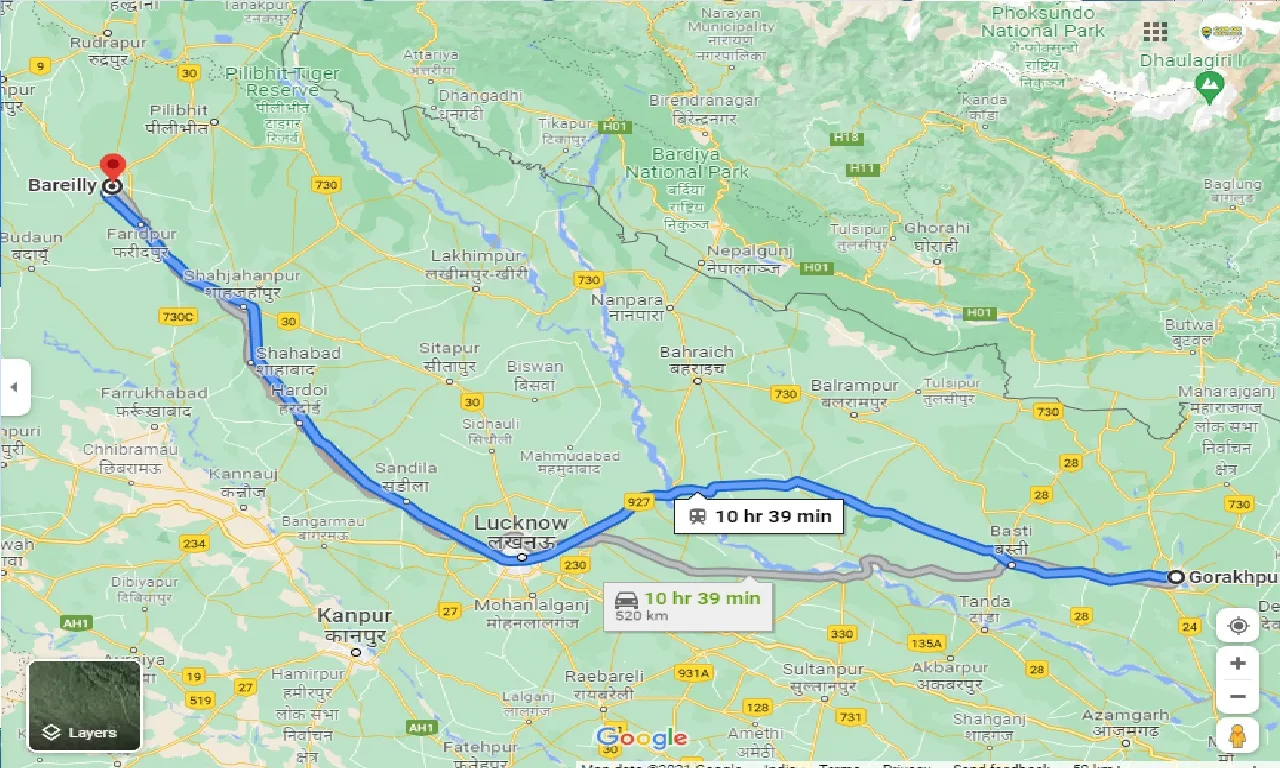 gorakhpur-to-bareilly-taxi
