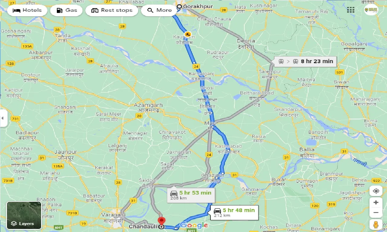 gorakhpur-to-chandauli-one-way