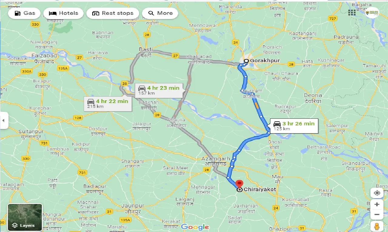 gorakhpur-to-chiraiyakot-one-way