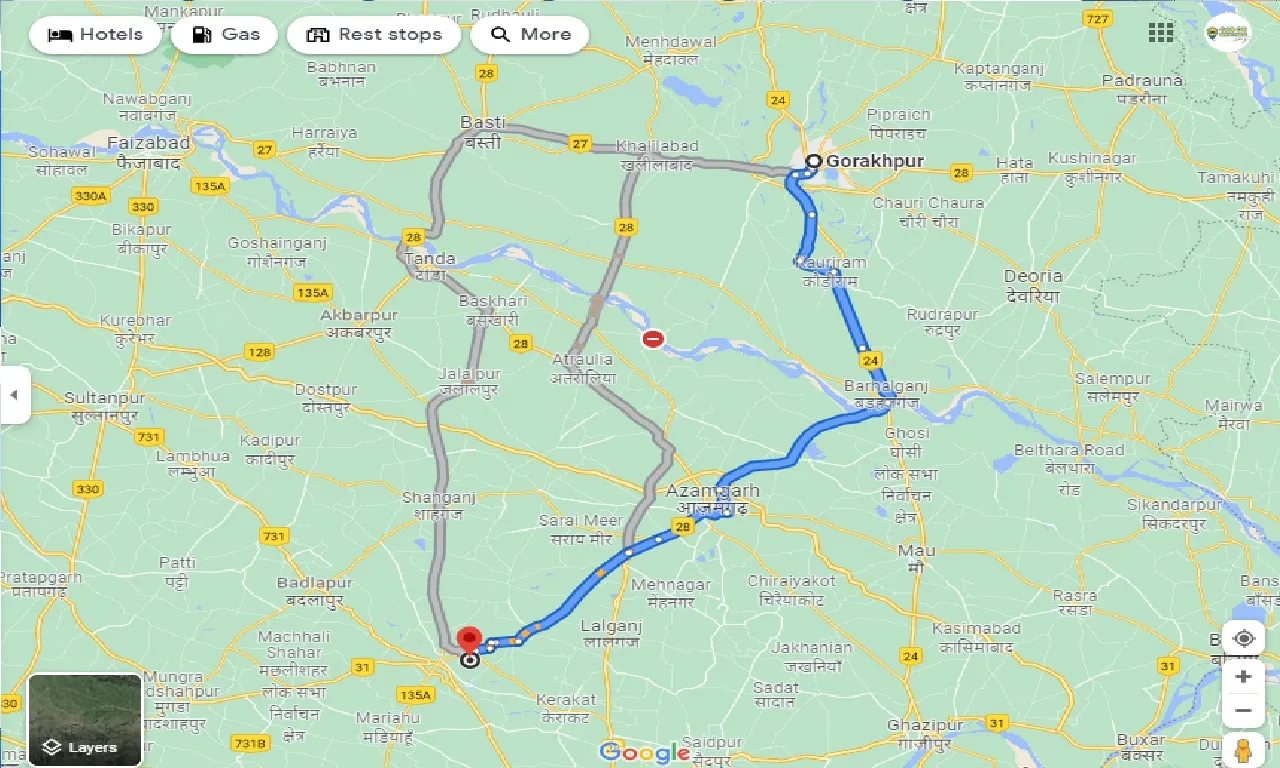 gorakhpur-to-dharmapur-taxi