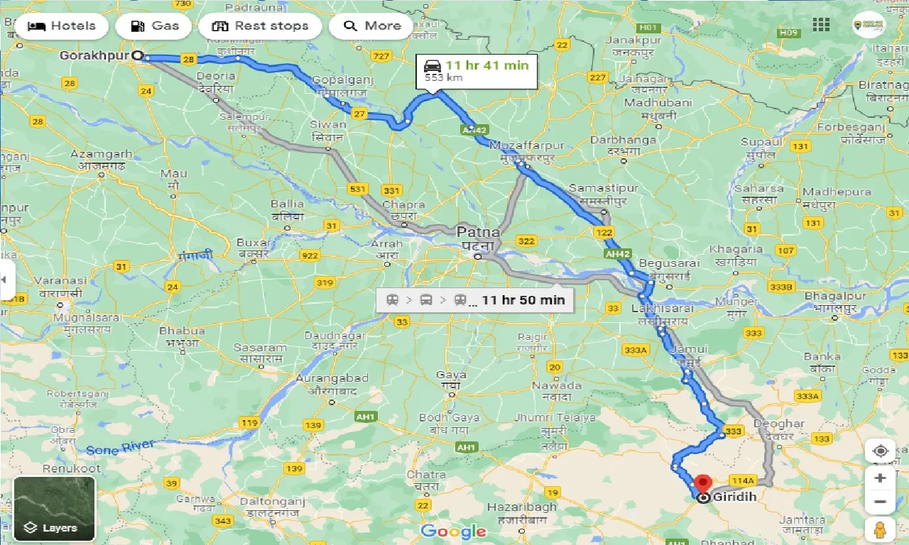 gorakhpur-to-giridih-taxi