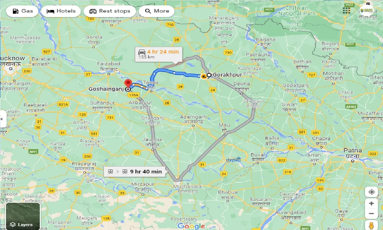 gorakhpur-to-goshainganj-one-way