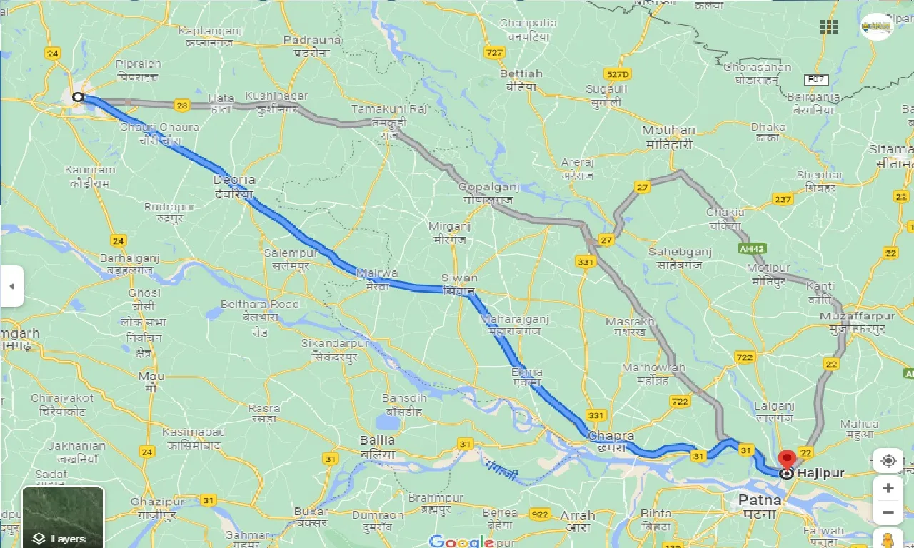 gorakhpur-to-hajipur-taxi