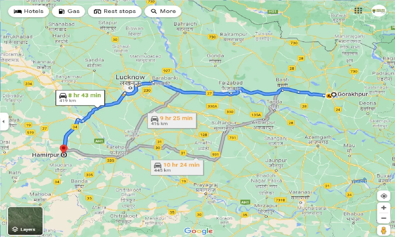 gorakhpur-to-hamirpur-taxi