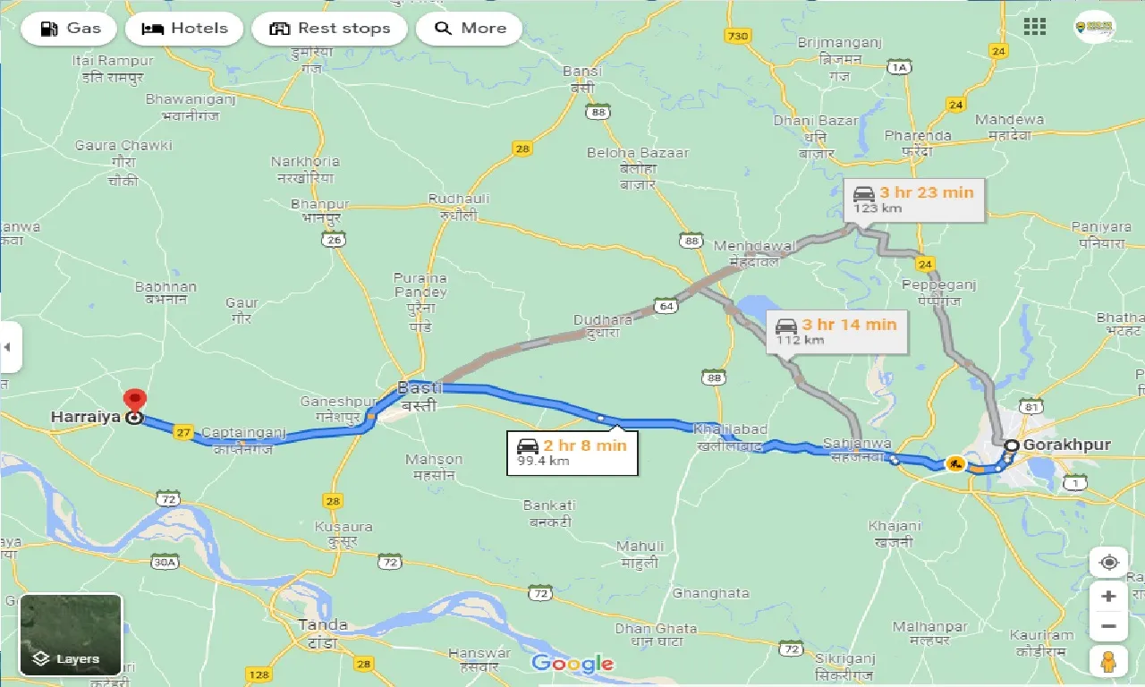 gorakhpur-to-harraiya-taxi