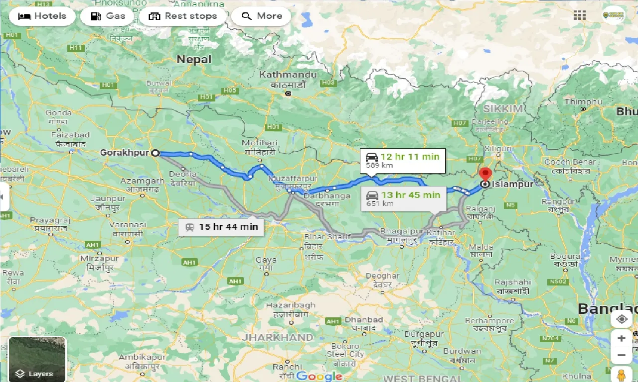 gorakhpur-to-islampur-taxi