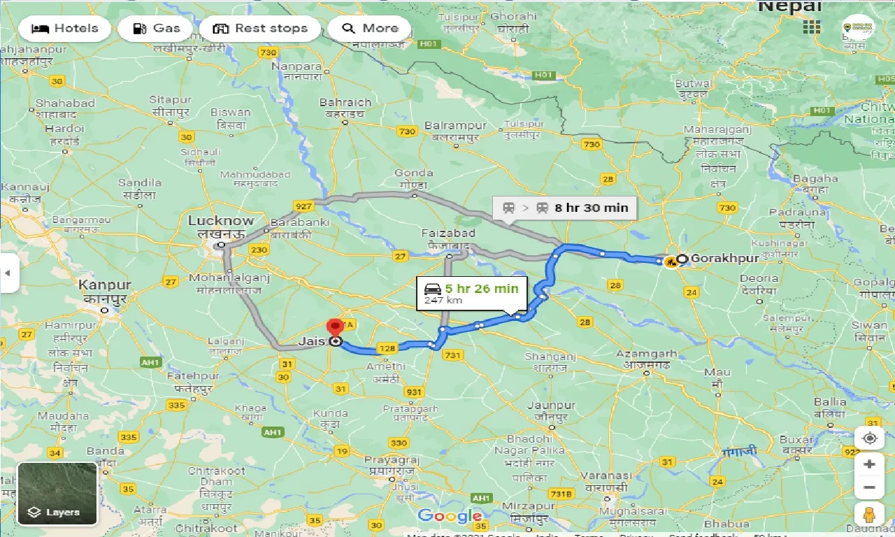 gorakhpur-to-jais-taxi