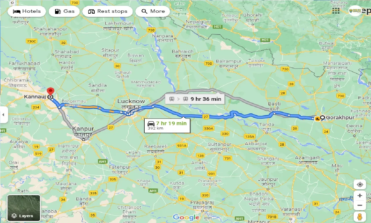 gorakhpur-to-kannauj-taxi
