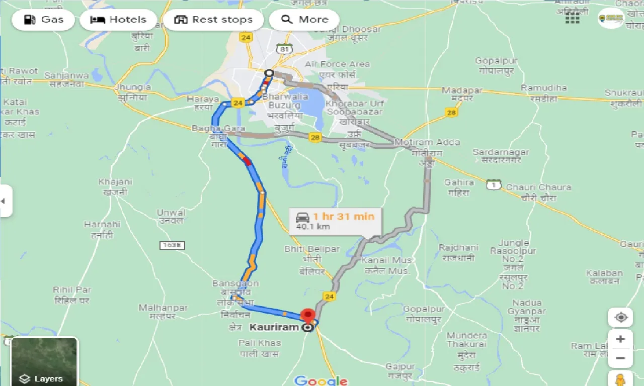 gorakhpur-to-kauriram-taxi