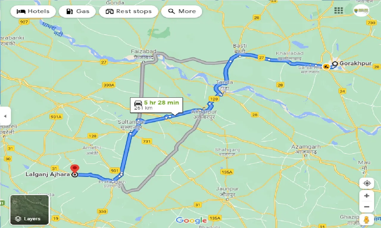 gorakhpur-to-lalganj-ajhara-one-way