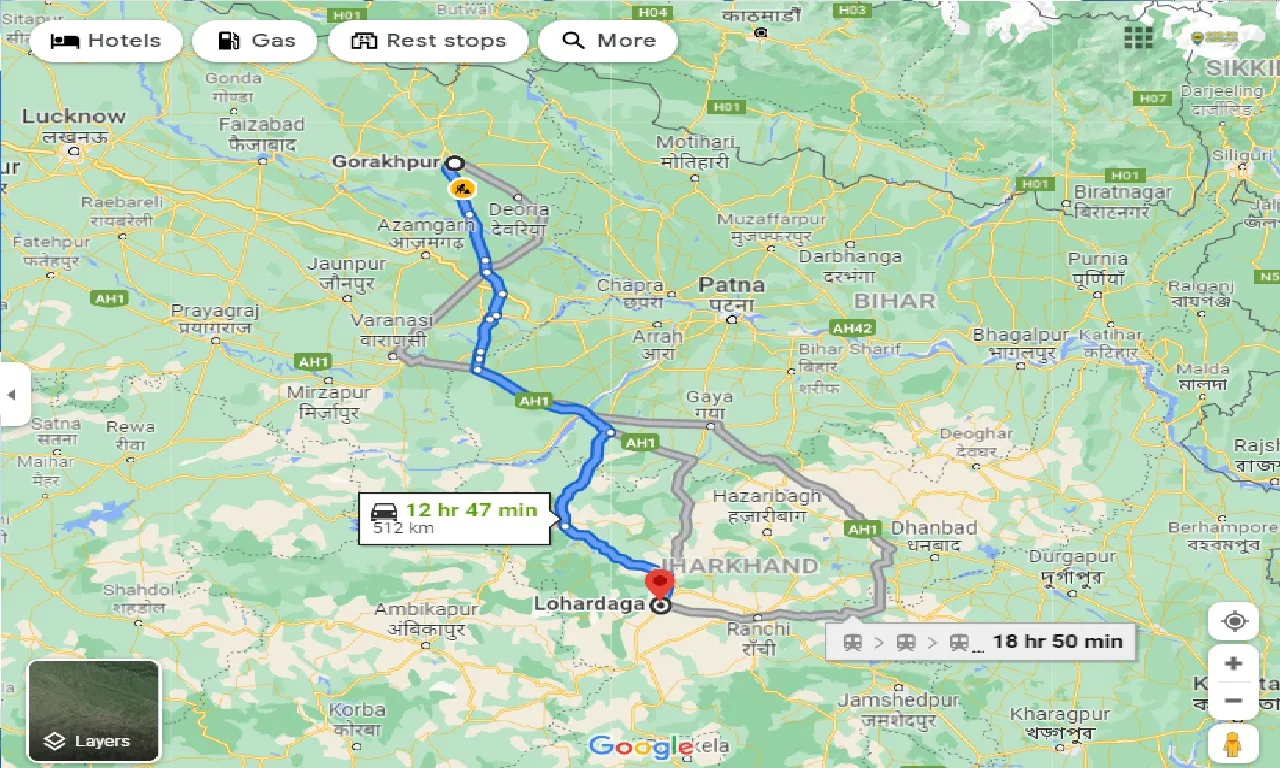 gorakhpur-to-lohardaga-one-way
