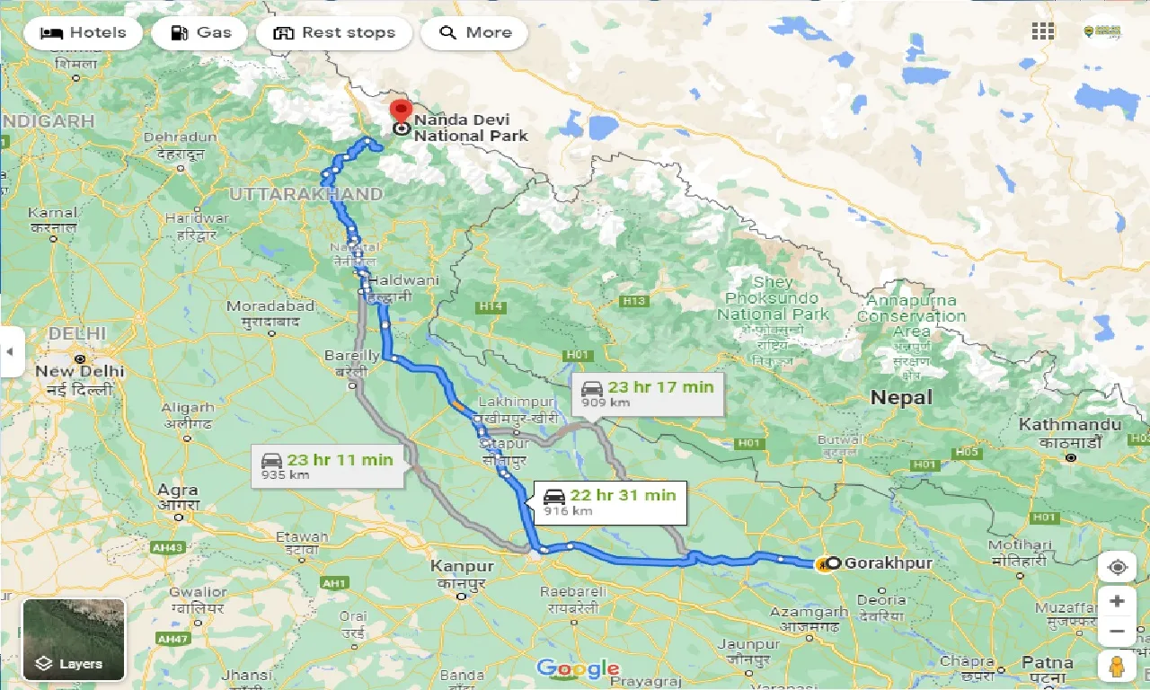 gorakhpur-to-nanda-devi-national-park-one-way