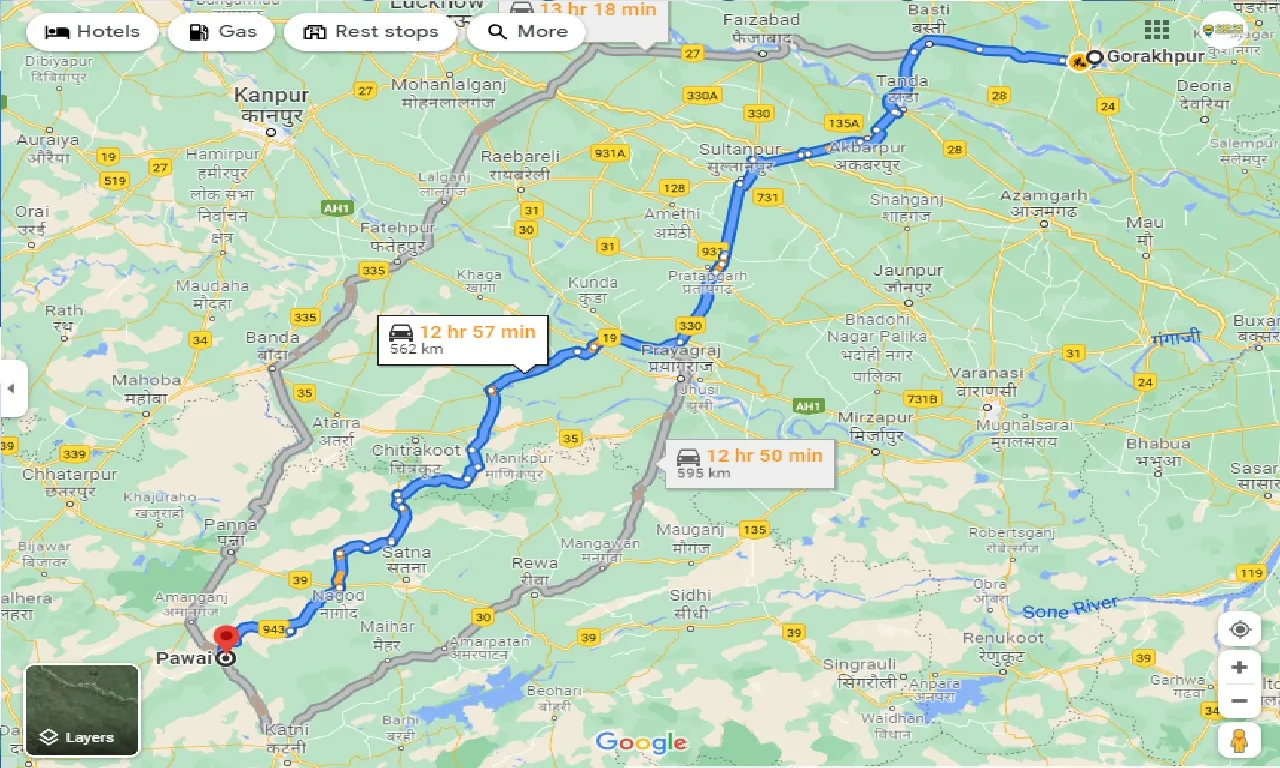 gorakhpur-to-pawai-taxi