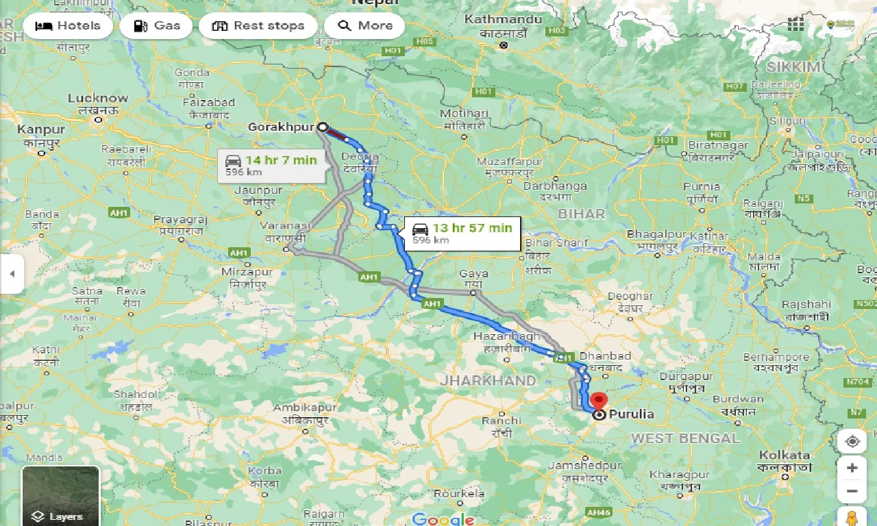 gorakhpur-to-purulia-taxi