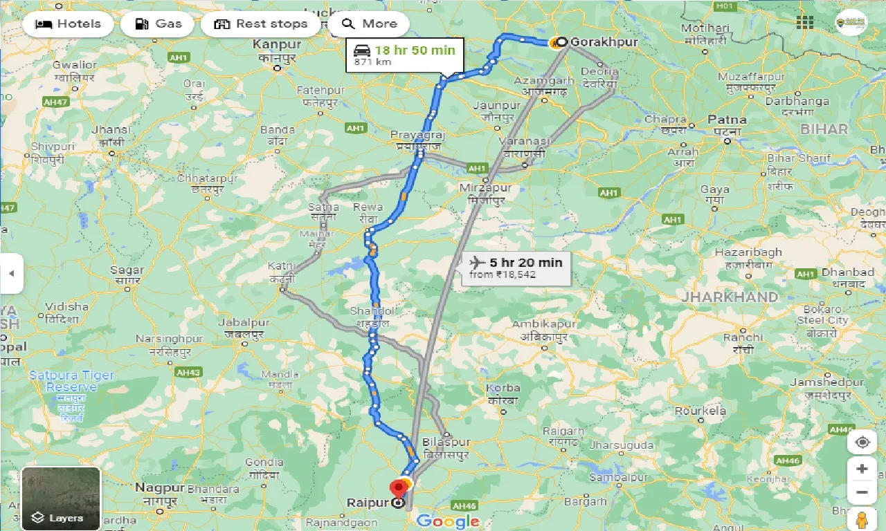 gorakhpur-to-raipur-taxi