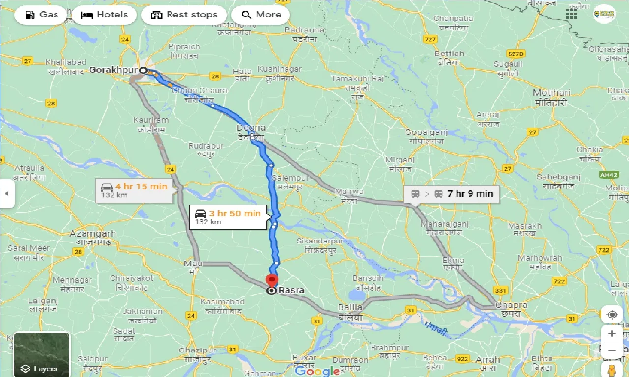 gorakhpur-to-rasra-taxi