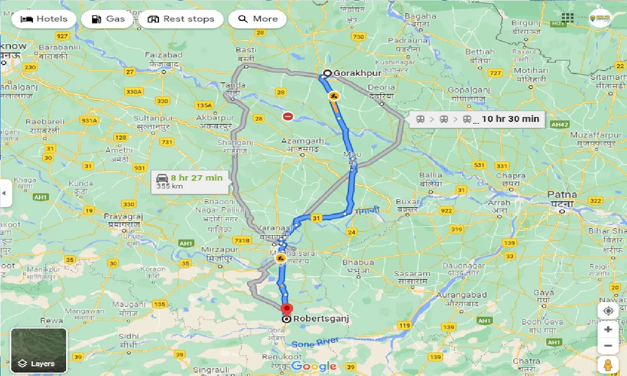 gorakhpur-to-robertsganj-taxi