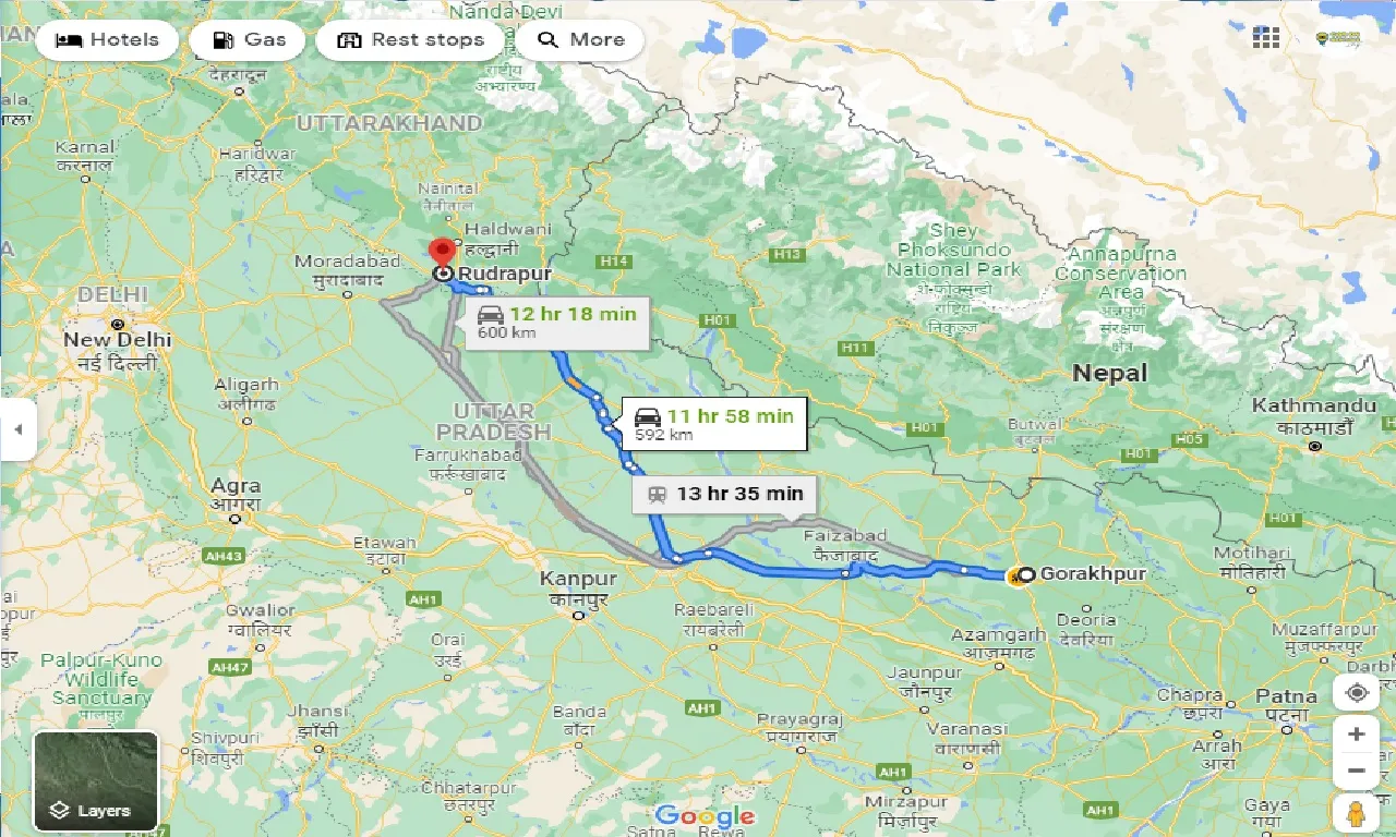 gorakhpur-to-rudrapur-taxi